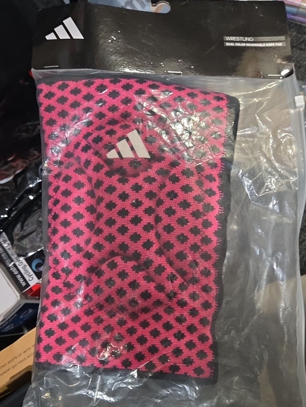 adidas Pink and Black Reversible Wrestling Knee Pad.unisex